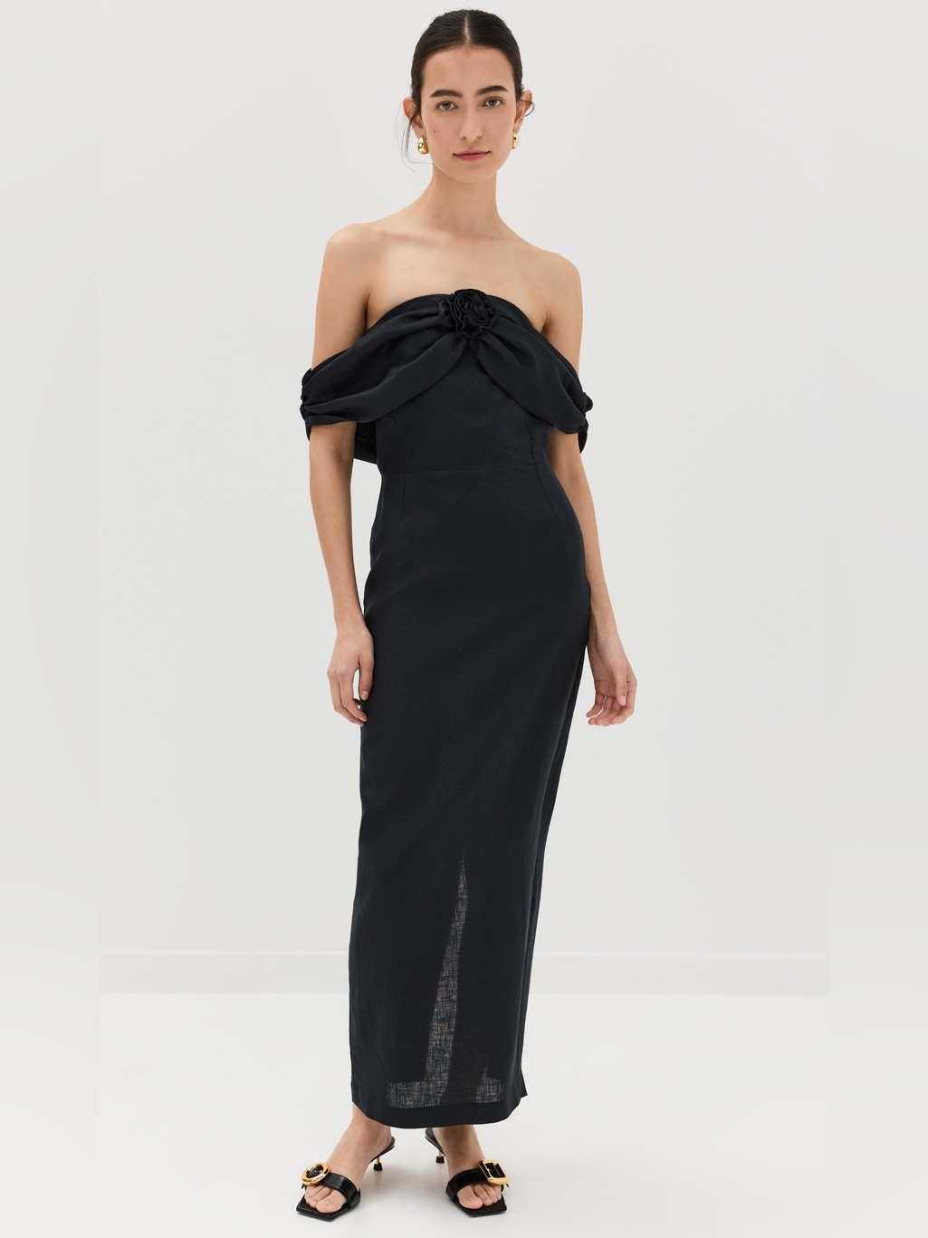 Nwt Bernadette Serena Strapless Linen Dress